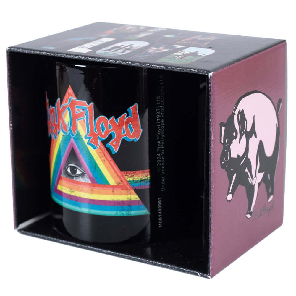 Pink Floyd Providence Mug LKT Sport Ceramic everyday coffee mugBlack mug with classic colourful Pink Floyd Providence branding in two positionsGlazed kiln fired finishOfficial licensed productApprox 315ml (11oz)Approx 9cm tall, 8cm in diameter Mugs