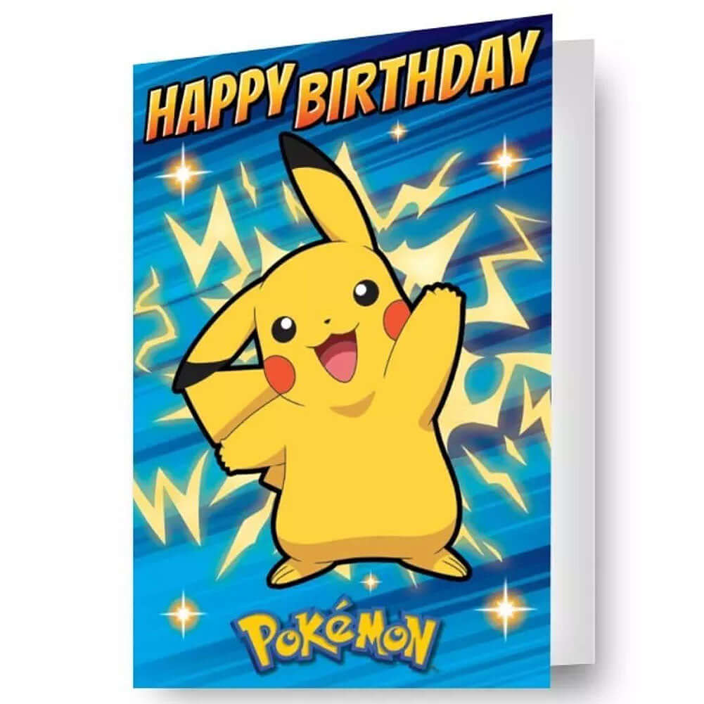 Pokemon 3D Lenticular Birthday Card LKT Sport Vibrant 3D birthday cardFeatures a moving image of PikachuMessage inside reads 'Hope it's the best day ever'Official licensed productApprox 23cm x 15cm Greeting Cards Main image