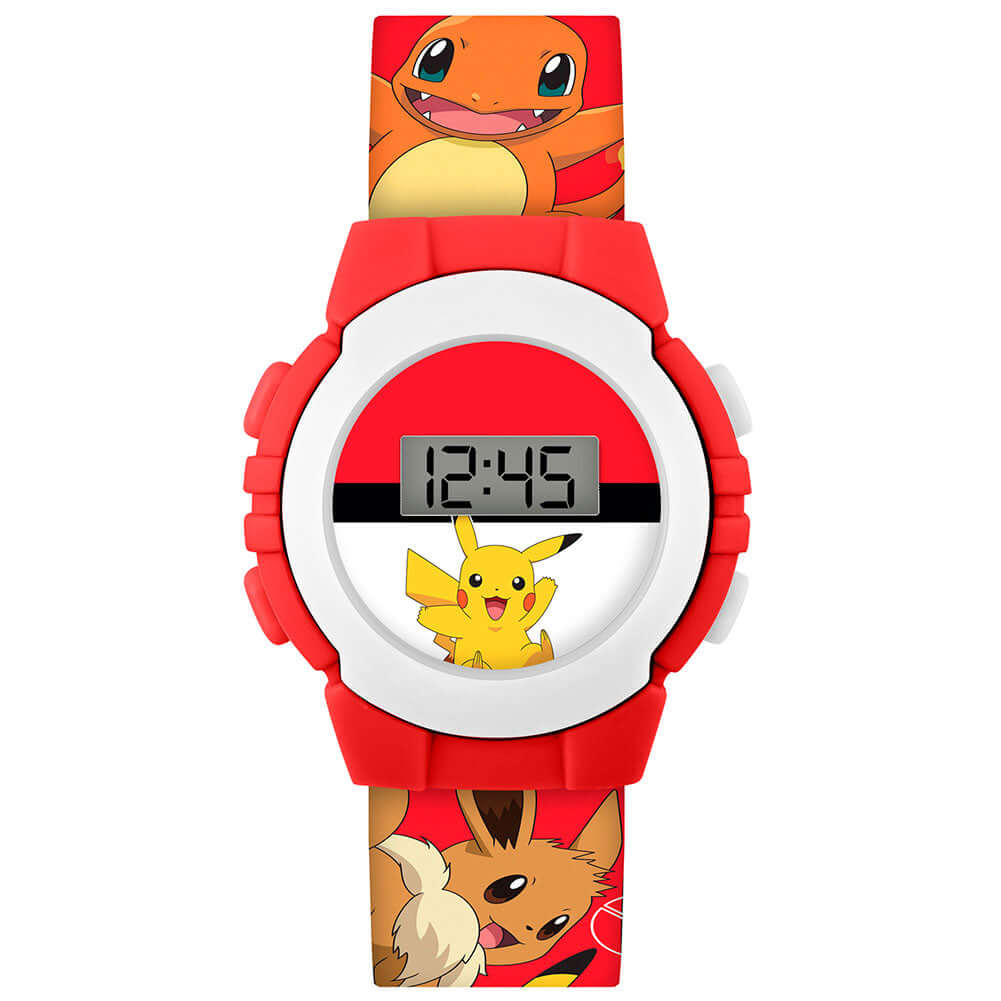 Pokemon Kids Digital Watch LKT Sport Kids classic digital watchEasy to read display featuring Pikachu in the backgroundVibrant printed silicone strap with traditional buckle fasteningManufacturer's 1 year guaranteeOfficial licensed productSuitable for age