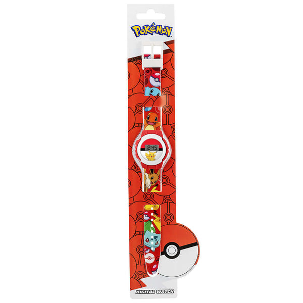 Pokemon Kids Digital Watch LKT Sport Kids classic digital watchEasy to read display featuring Pikachu in the backgroundVibrant printed silicone strap with traditional buckle fasteningManufacturer's 1 year guaranteeOfficial licensed productSuitable for age