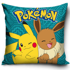 Pokemon Velvet Feel Cushion LKT Sport Vibrant cushion featuring your Pikachu and EeveeDesign repeated on the reverse100% Polyester, spot cleanOfficial licensed productApprox 40cm x 40cm Chair & Sofa Cushions