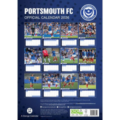 Portsmouth FC A3 Calendar 2026 LKT Sport Year 2026 A3 wall calendarFeaturing your favourite Portsmouth playersOfficial Licensed MerchandiseApprox 30cm x 42cm Wall Calendars