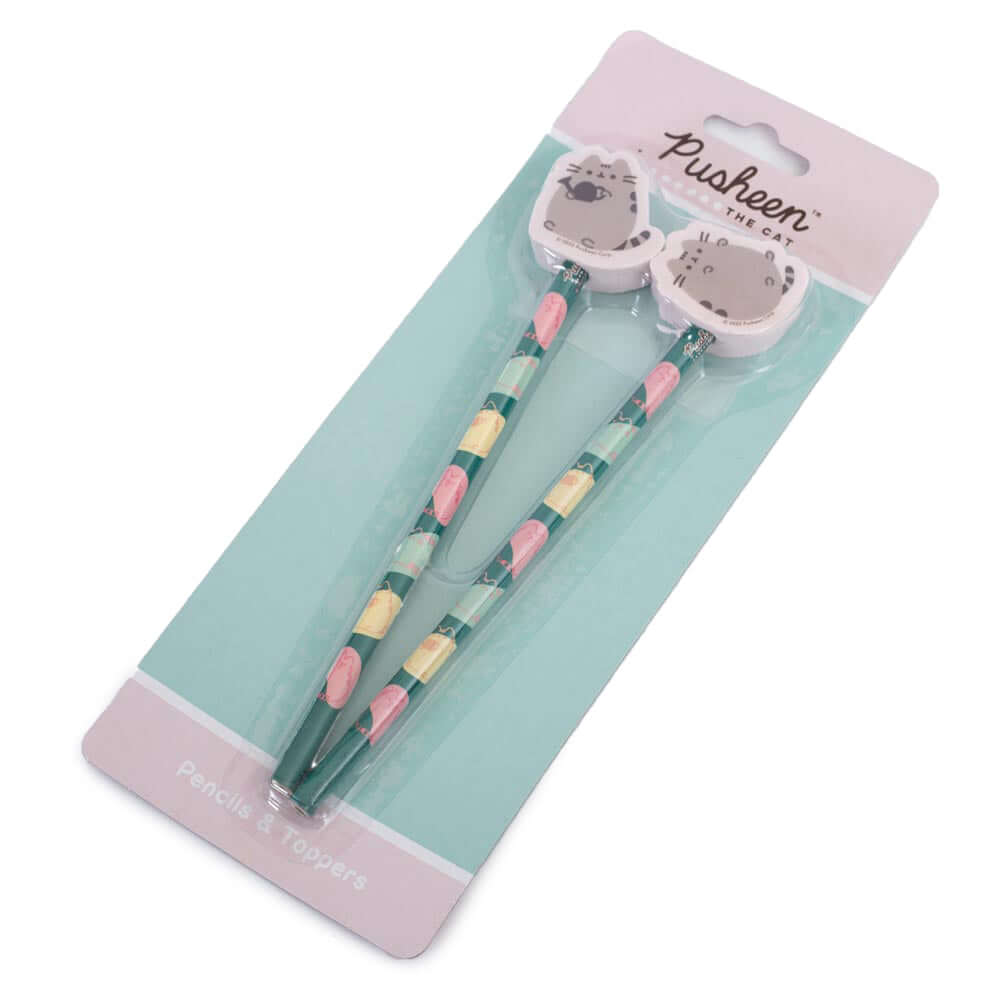 Pusheen 2pk Pencil & Topper Set LKT Sport Pack of 2 pencils with eraser toppersEach pencil features a colourful multi-print of PusheenOfficial licensed productEach pencil approx 17cm Wooden Pencils