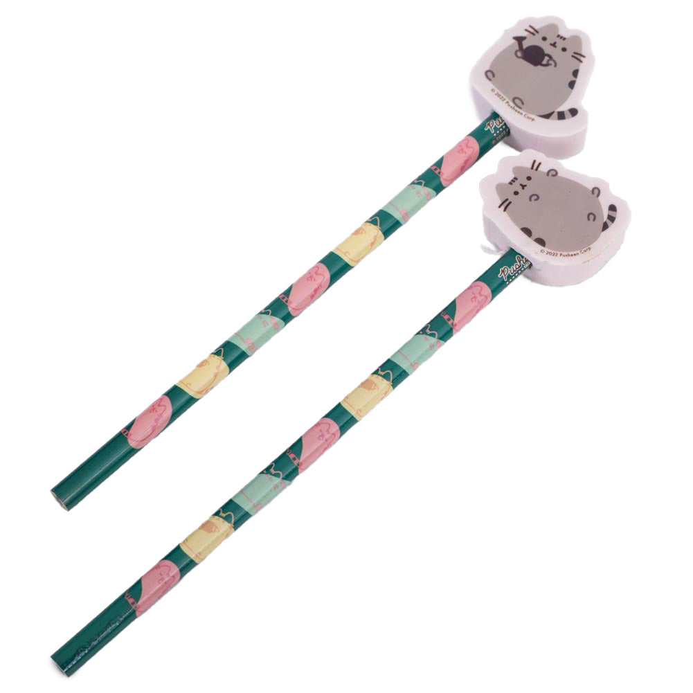 Pusheen 2pk Pencil & Topper Set LKT Sport Entertainment>TV Series>Pusheen Wooden Pencils