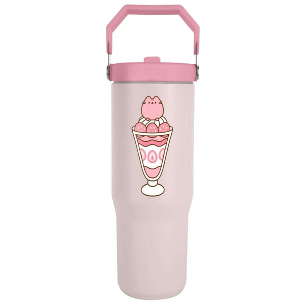 Pusheen 30oz Pitcher LKT Sport Pink Pusheen themed 30oz thermal pitcher, ideal for Pusheen fans of all agesKeep your drinks hot or cold for hours with double-walled insulationIncludes a soft grip carry handleWith a sturdy drinking strawOfficial licensed p