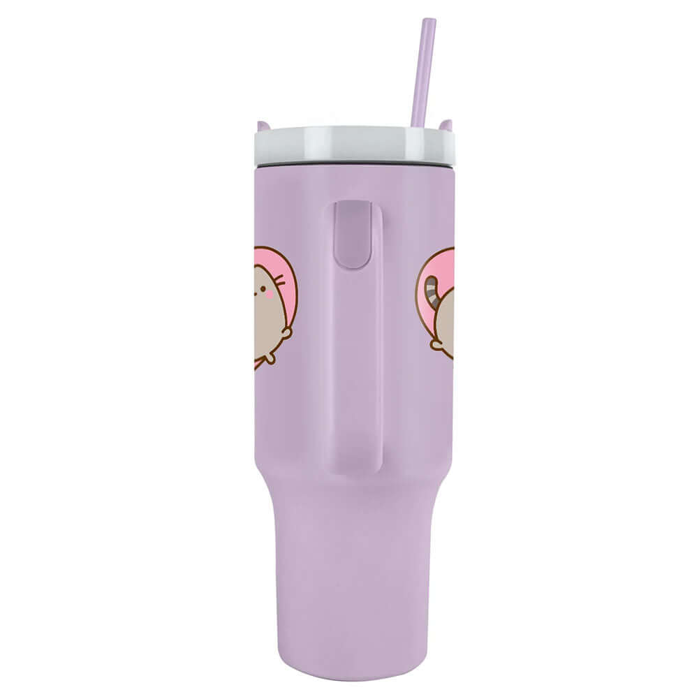 Pusheen 40oz Tumbler LKT Sport Pastel coloured Pusheen themed 40oz thermal tumbler, ideal for Pusheen fans of all agesKeep your drinks hot or cold for hours with double-walled insulationIncludes a soft grip handle for extra comfortWith a sturdy drinking s