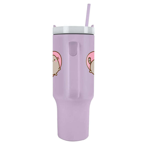 Pusheen 40oz Tumbler LKT Sport Pastel coloured Pusheen themed 40oz thermal tumbler, ideal for Pusheen fans of all agesKeep your drinks hot or cold for hours with double-walled insulationIncludes a soft grip handle for extra comfortWith a sturdy drinking s