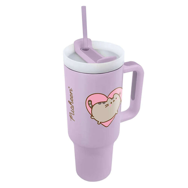 Pusheen 40oz Tumbler LKT Sport Pastel coloured Pusheen themed 40oz thermal tumbler, ideal for Pusheen fans of all agesKeep your drinks hot or cold for hours with double-walled insulationIncludes a soft grip handle for extra comfortWith a sturdy drinking s