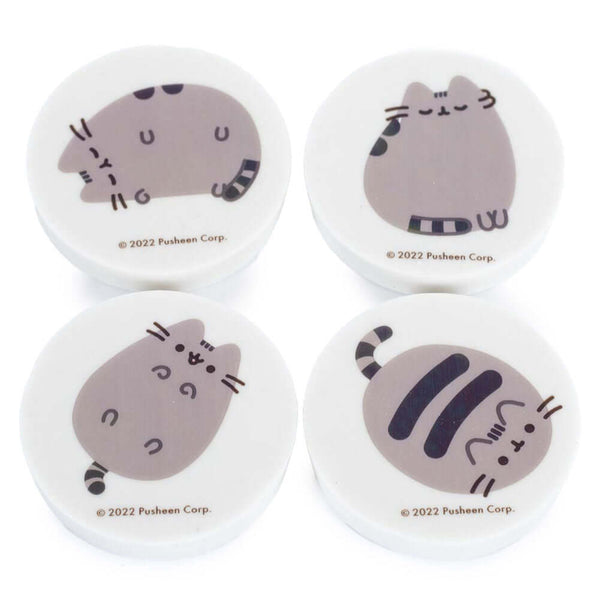 Pusheen 4pk Eraser Set LKT Sport Pack of 4 shaped erasersFour cute designs featuring PusheenOfficial licensed productEach eraser approx 45mm x 45mm Standard Erasers