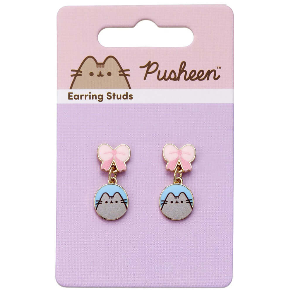 Pusheen Gold Plated Bow Drop Earrings LKT Sport Entertainment>TV Series>Pusheen Earrings