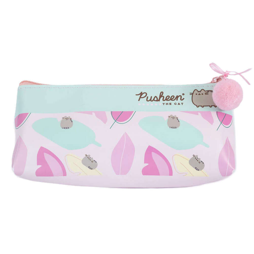 Pusheen Pencil Case LKT Sport Zipped pouch pencil caseFeatures images of Pusheen on a colourful leaf backgroundFor all your stationery storage needs at home or at schoolOfficial licensed productApprox 21cm x 10cm x 7cm Pen & Pencil Cases