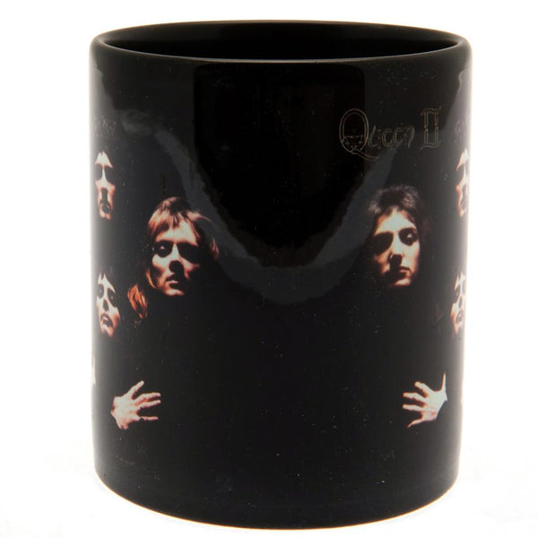 Queen Mug LKT Sport Ceramic everyday coffee mugFeatures the famous Queen II album cover artwork on a black mugGlazed kiln fired finish with white handleOfficial licensed productApprox 315ml (11oz)Approx 9cm tall, 8cm in diameter Mugs