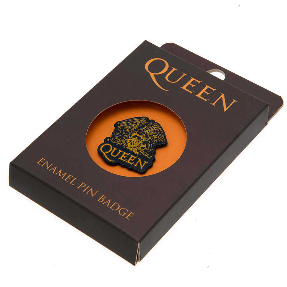 Queen Pin Badge LKT Sport Bright, colourful and highly detailed enamel pin badgeThe Queen logo on a rubber push fixingOfficial licensed productApprox 30mm x 25mm Lapel Pins