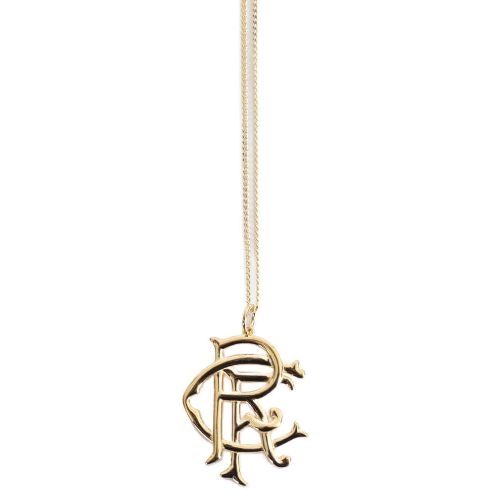Rangers FC 18ct Gold Plated on Silver Pendant & Chain LKT Sport 18ct Gold Plated on Sterling Silver pendant and necklaceFeaturing the Rangers scroll crest pendant on the chain necklaceWith a lobster claspOfficial licensed productChain approx 49cm (19in)Pe