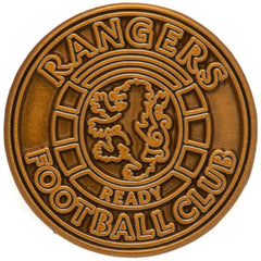 Rangers FC Antique Gold Ready Crest Badge LKT Sport Metal crest shaped pin badgeDie stamped designWith butterfly clasp fixingMetal alloy with antique gold style finishOfficial licensed productApprox 20mm in diameter Pins