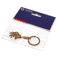 Rangers FC Antique Gold Scroll Crest Keyring LKT Sport Football>European Leagues>Rangers FC