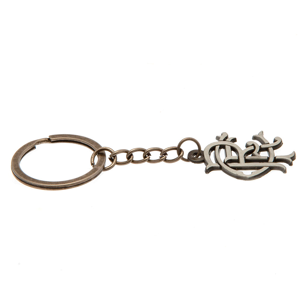 Rangers FC Antique Silver Scroll Crest Keyring LKT Sport Football>European Leagues>Rangers FC