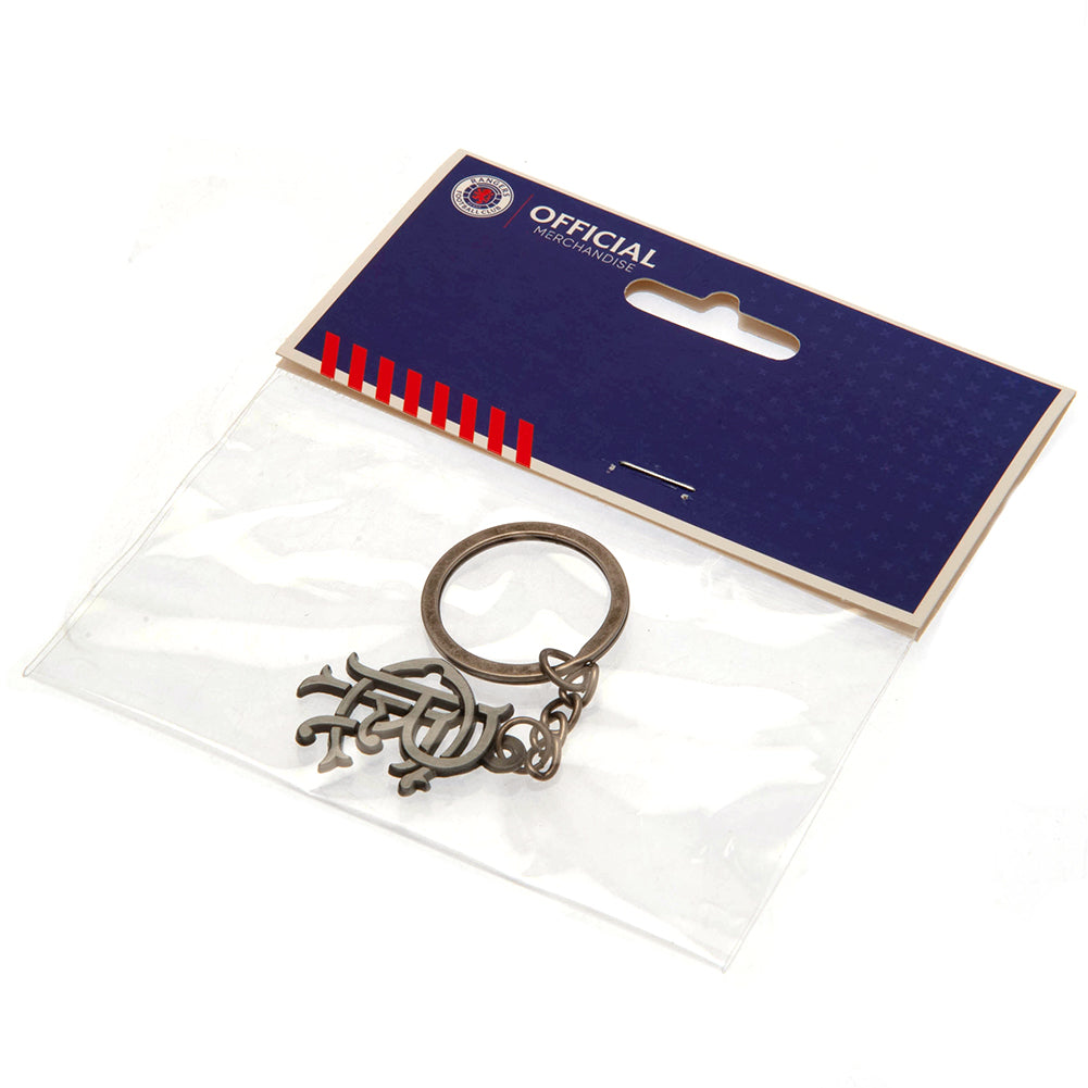 Rangers FC Antique Silver Scroll Crest Keyring LKT Sport Football>European Leagues>Rangers FC