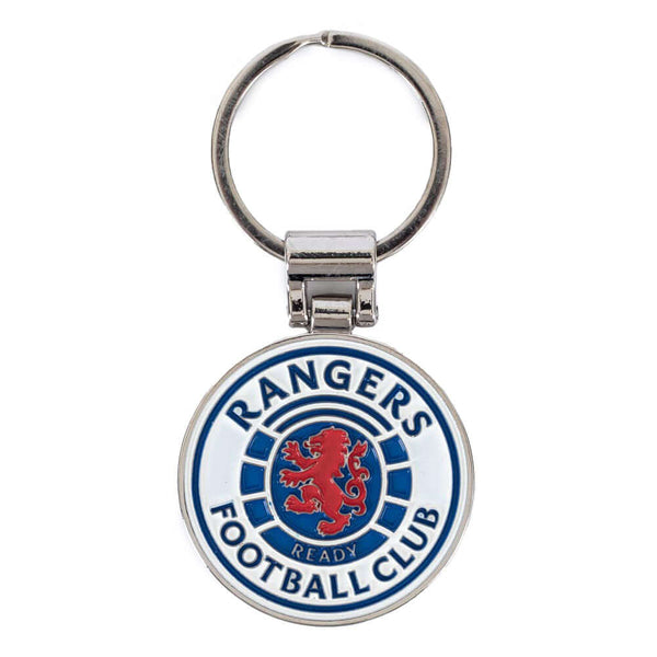 Rangers FC Boxed Crest Keyring LKT Sport Executive metal Rangers crest shaped keyring with split ringDie stamped design with full colour enamel infillOfficial licensed productApprox 40mm x 40mm Keychains