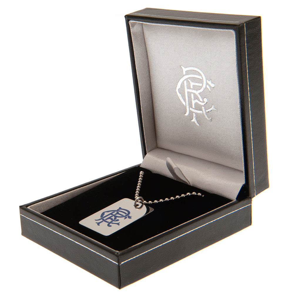 Rangers FC Enamel Crest Dog Tag & Chain LKT Sport Football>European Leagues>Rangers FC Necklaces