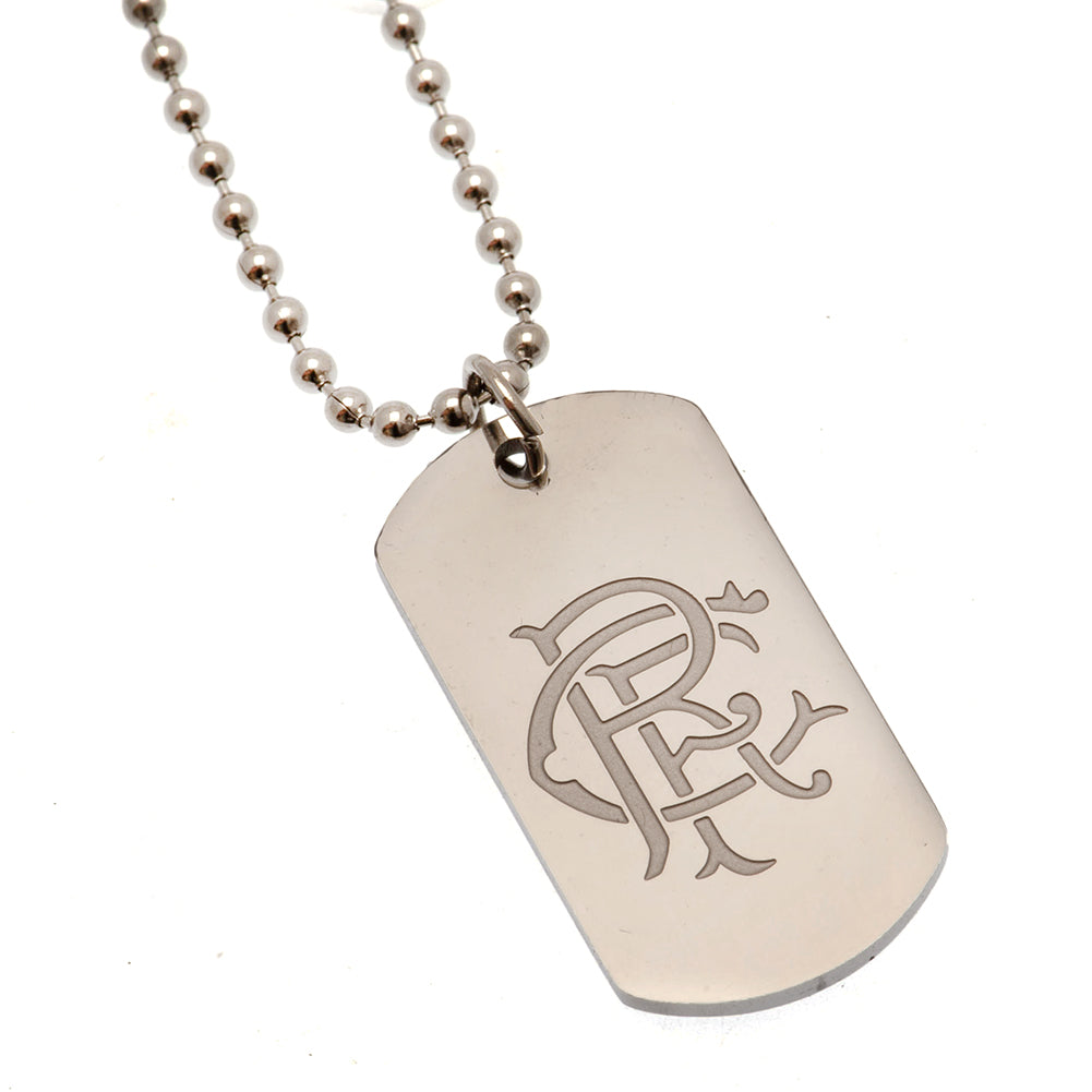 Rangers FC Engraved Dog Tag & Chain LKT Sport Football>European Leagues>Rangers FC Necklaces