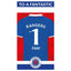 Rangers FC FC Personalised Birthday Card LKT Sport Vibrant gloss finish birthday cardFeaturing a large Rangers No.1 Fan shirtIncludes any family relation stickers for the front of the cardMessage inside reads 'Hope you have a great birthday!'Official lice