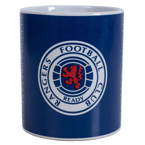 Rangers FC Fade Mug LKT Sport Ceramic everyday coffee mugFade design featuring Rangers text and club crestGlazed kiln fired finish with white handleOfficial licensed productApprox 315ml (11oz)Approx 9cm tall, 8cm in diameter Mugs