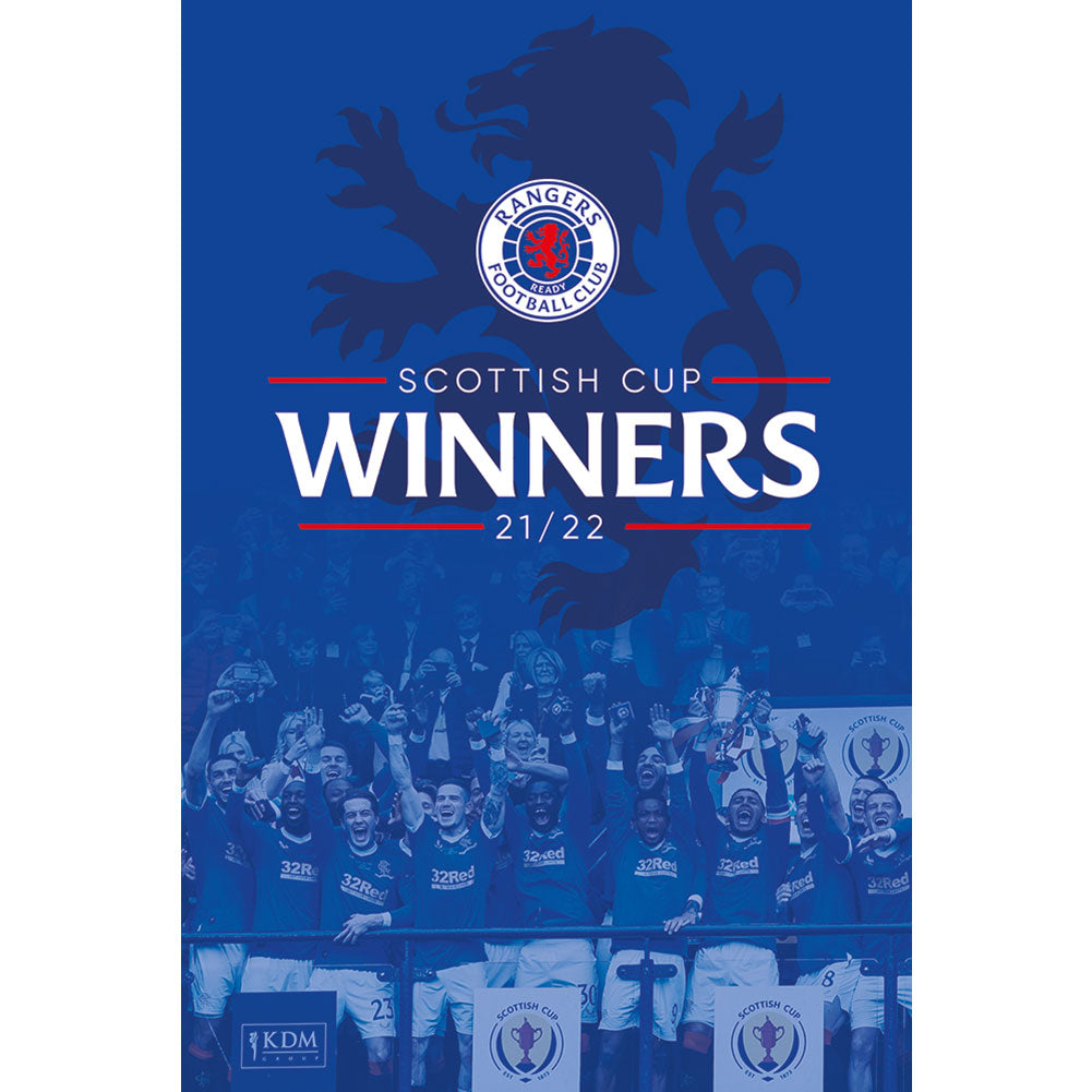 Rangers FC Poster Scottish Cup Winners 13 LKT Sport Football>European Leagues>Rangers FC Posters