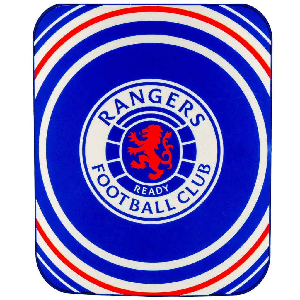 Rangers FC Pulse Fleece Blanket LKT Sport Royal blue pulse design soft and warm fleece blanketFeatures a large Rangers club crest in the centre100% polyester machine washableOfficial licensed productApprox 125cm x 150cm Throw Blankets