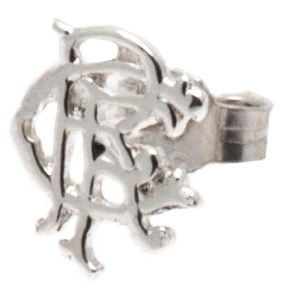 Rangers FC Scroll Crest Sterling Silver Stud Earring LKT Sport Football>European Leagues>Rangers FC Earrings