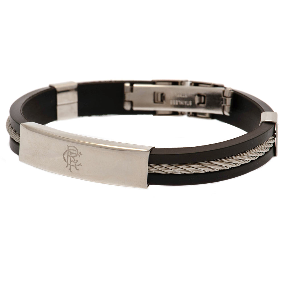 Rangers FC Silver Inlay Silicone Bracelet LKT Sport Football>European Leagues>Rangers FC Bracelets