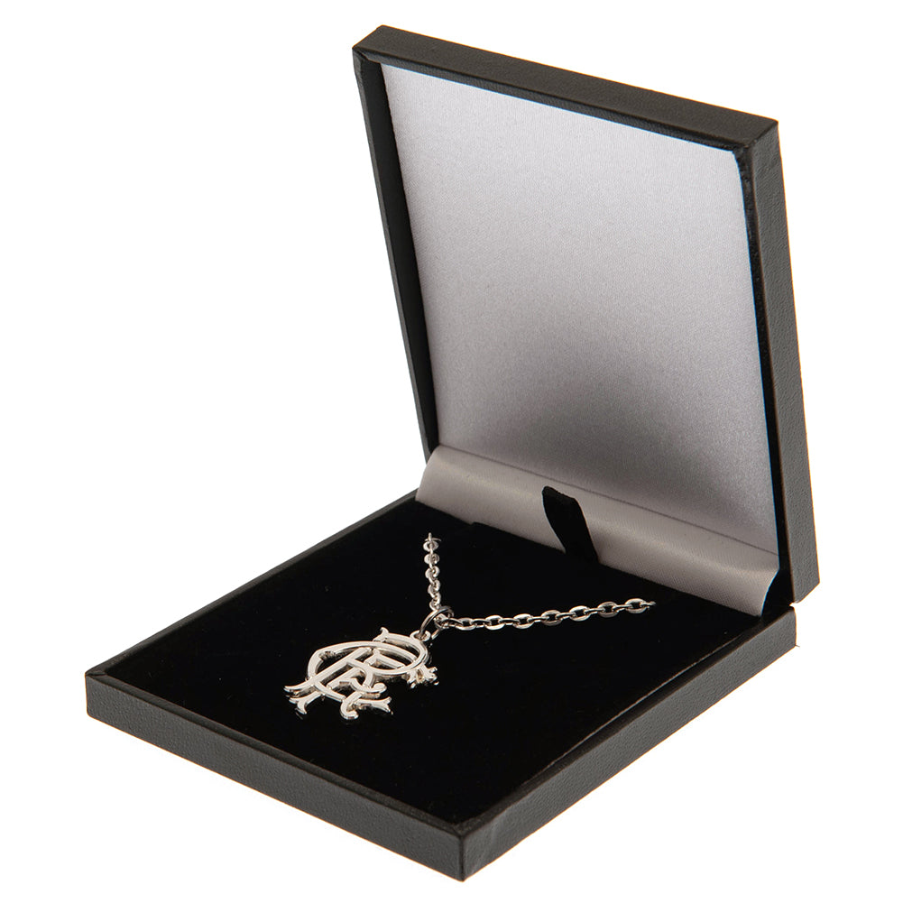 Rangers FC Silver Plated Boxed Pendant LKT Sport Silver plated pendant and necklaceFeaturing a Rangers crest pendant on a chain necklaceWith a lobster claspOfficial licensed productNecklace approx 50cm (20 inches)Pendant approx 25mm x 20mm Charms & Pendan