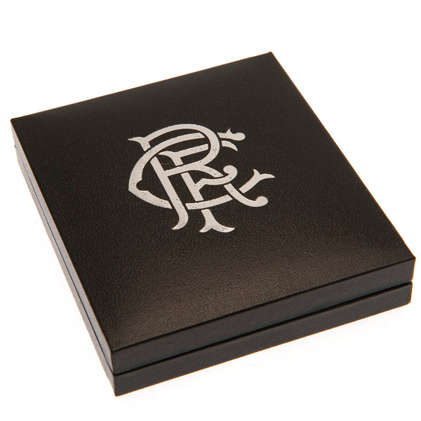 Rangers FC Silver Plated Boxed Pendant LKT Sport Silver plated pendant and necklaceFeaturing a Rangers crest pendant on a chain necklaceWith a lobster claspOfficial licensed productNecklace approx 50cm (20 inches)Pendant approx 25mm x 20mm Charms & Pendan