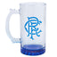 Rangers FC Stein Glass Tankard LKT Sport Glass stein tankardFeaturing a blue base and Rangers club crestOfficial licensed productApprox 425ml (15oz)Approx 15cm tall, 7cm in diameter Beer Glasses