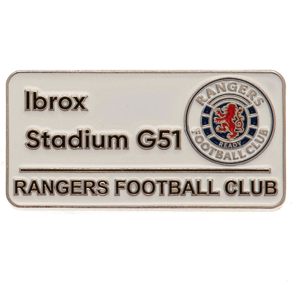 Rangers FC Street Sign Badge LKT Sport Football>European Leagues>Rangers FC Pins
