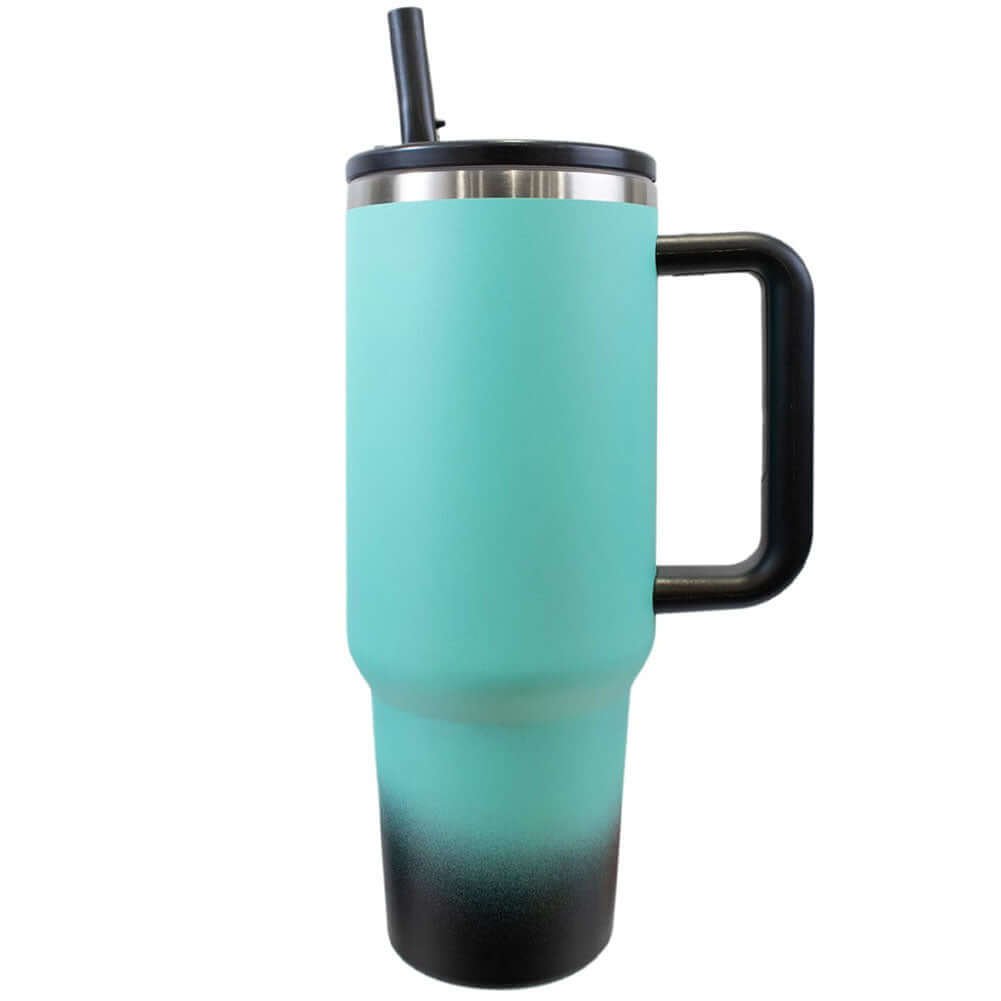 Real Madrid CF 40oz Tumbler LKT Sport Mint green 40oz thermal tumbler, ideal for Real Madrid fans of all agesKeep your drinks hot or cold for hours with double-walled insulationIncludes a soft grip handle for extra comfortWith a sturdy closable drinking s