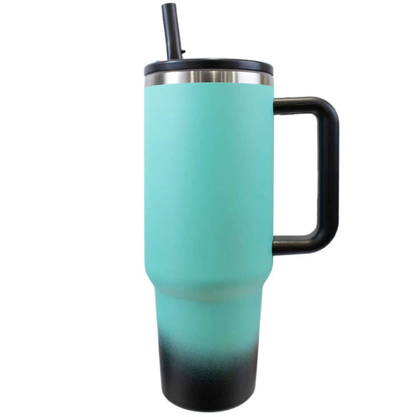 Real Madrid CF 40oz Tumbler LKT Sport Mint green 40oz thermal tumbler, ideal for Real Madrid fans of all agesKeep your drinks hot or cold for hours with double-walled insulationIncludes a soft grip handle for extra comfortWith a sturdy closable drinking s