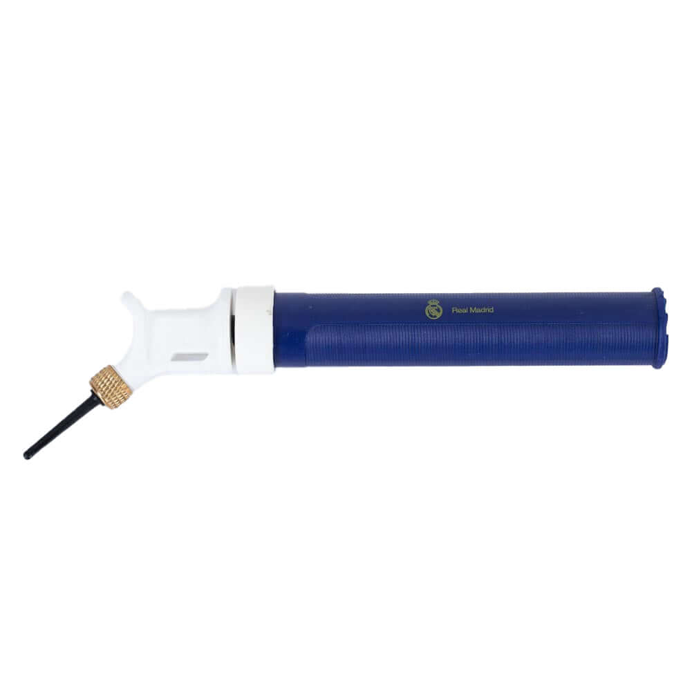Real Madrid CF Blue Dual Action Football Pump LKT Sport Mini, dual action hand pumpComes complete with needleOfficial licensed productApprox 19cm Ball Pump Accessories Main image