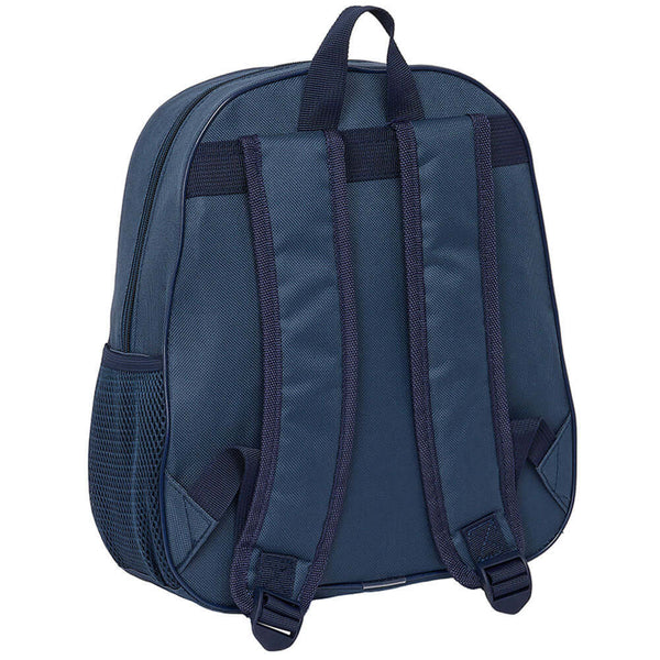 Real Madrid CF Junior Backpack LKT Sport White and navy 3D backpack featuring a full colour club crest and Real Madrid textMain compartment has a large double zipped opening for easy accessPadded adjustable shoulder straps and a carry handleAdditional mes