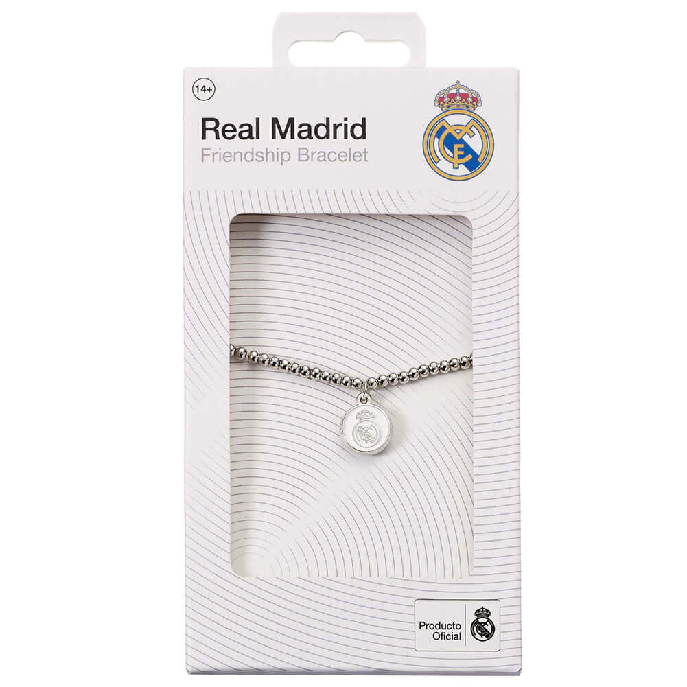 Real Madrid CF Silver Finish Bead Bracelet LKT Sport Football>European Leagues>Real Madrid CF Bracelets