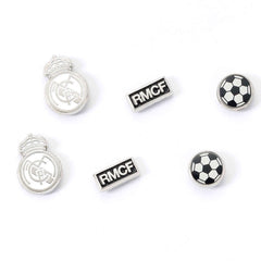 Real Madrid CF Stud Earring Set LKT Sport Set of hypo-allergenic silver finish earringsThree unique Madrid designs on bullet back fittingsOfficial licensed productSuitable for ages 14+Each earring approx 10mm x 10mm Earrings