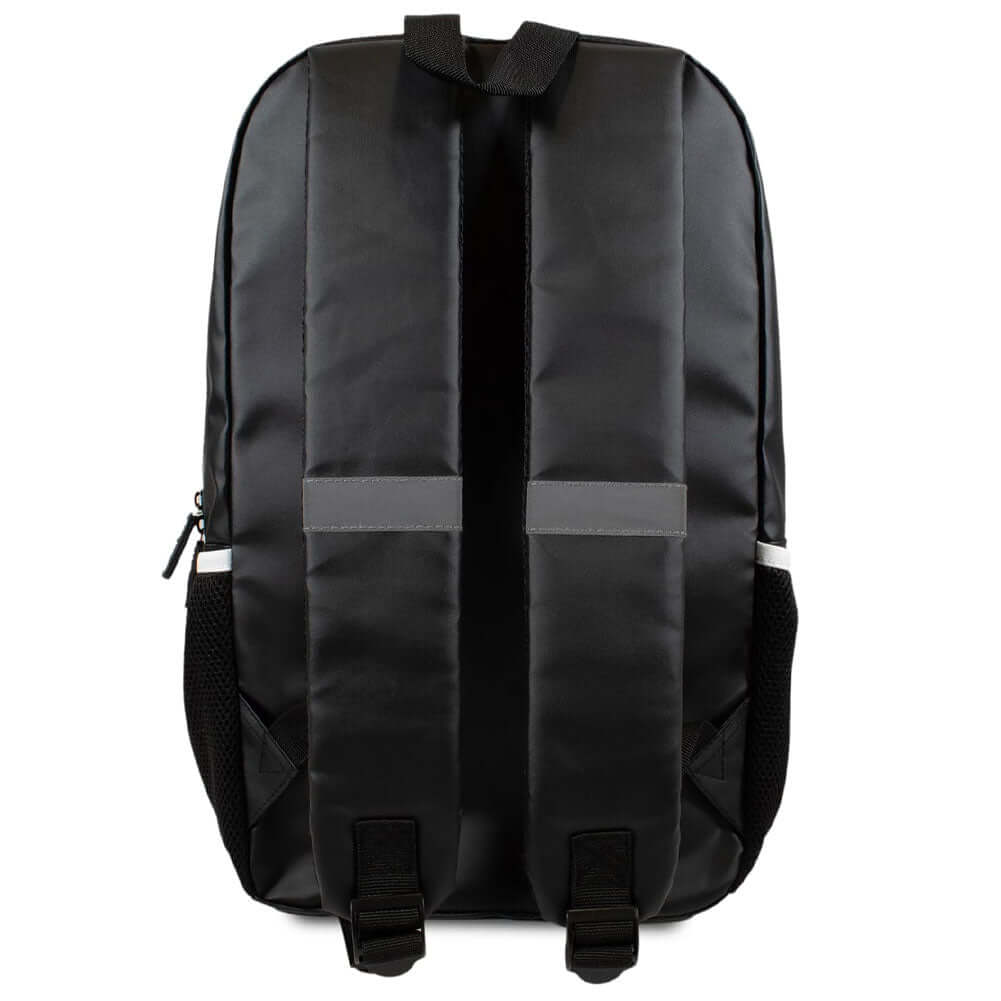 Real Madrid FC Commuter Backpack LKT Sport Stylish black backpack featuring a white Real Madrid crestPadded back panel for comfort with adjustable shoulder straps and double carry strapsMain compartment has a large double zipped opening for easy access2 m
