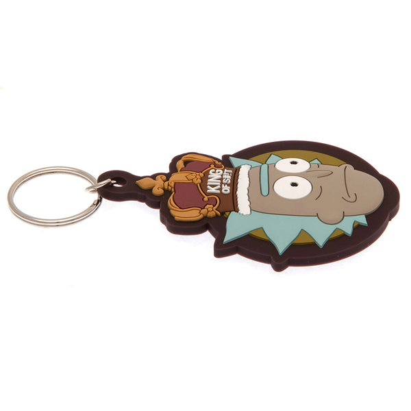 Rick And Morty King Rick PVC Keyring LKT Sport Soft, durable 5mm thick PVC Keyring with chain and split ringBright, colourful and highly detailedIdeal for attaching to keys, bags, belts and other itemsWipe cleanOfficial licensed productApprox 70mm x 55mm