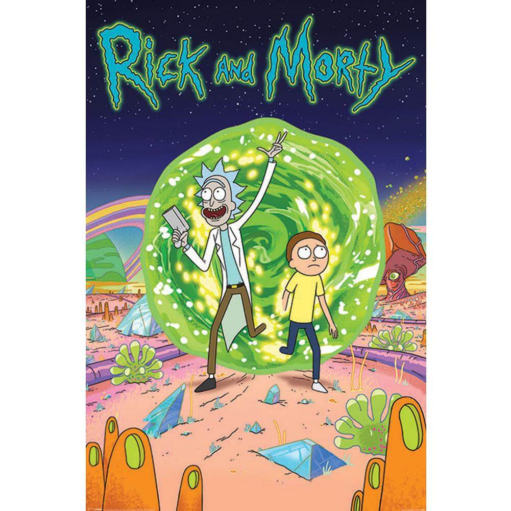 Rick And Morty Poster Portal 71 LKT Sport Rolled maxi posterFeatures the characters Rick and MortyHigh resolution artworkPrinted on 150gsm gloss paperOfficial licensed productApprox 61cm x 91cm Posters
