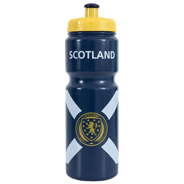 Scottish FA Plastic Drinks Bottle LKT Sport Easy grip lightweight drinks bottleNavy blue drinks bottle with the Scotland crest in yellow on the frontFeatures the Scotland cross in whiteWith a screw top lid and push-pull drinking spoutOfficial licensed pro