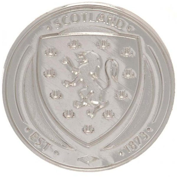 Scottish FA Silver Plated Crest Badge LKT Sport Silver plated crest shaped pin badgeDie stamped designWith broach fixingMetal alloy with silver plate finishOfficial licensed productApprox 22mm x 22mm Pinback Buttons
