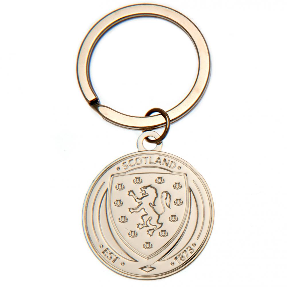 Scottish FA Silver Plated Crest Keyring LKT Sport Football>International>Scottish FA Keychains