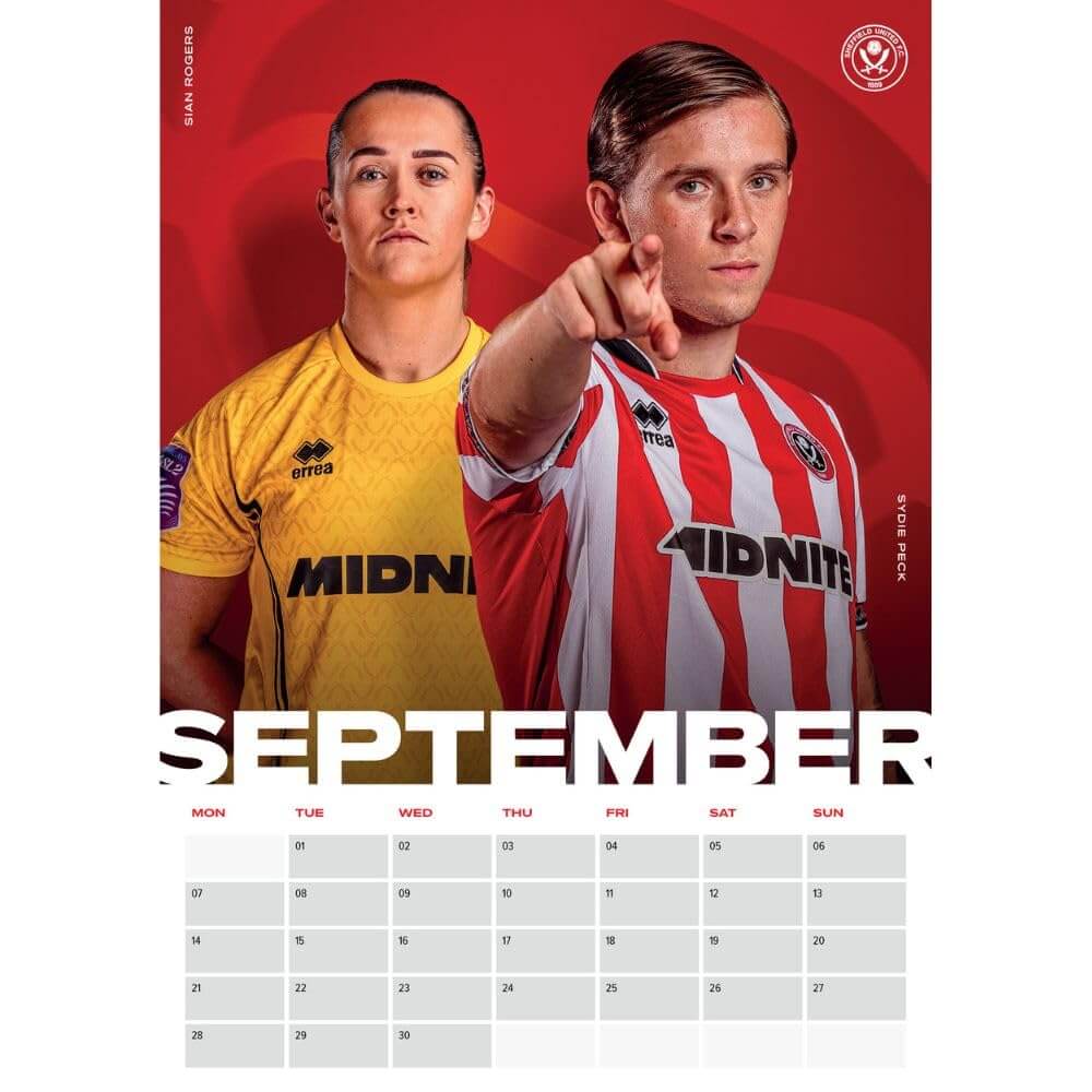 Sheffield United FC A3 Calendar 2026 LKT Sport Football>Football League>Sheffield United FC Wall Calendars