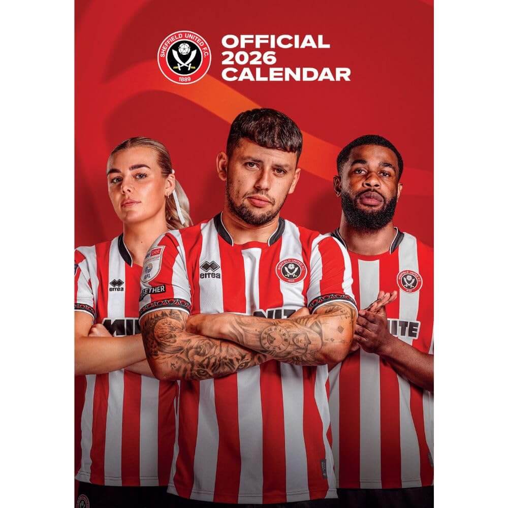 Sheffield United FC A3 Calendar 2026 LKT Sport Football>Football League>Sheffield United FC Wall Calendars