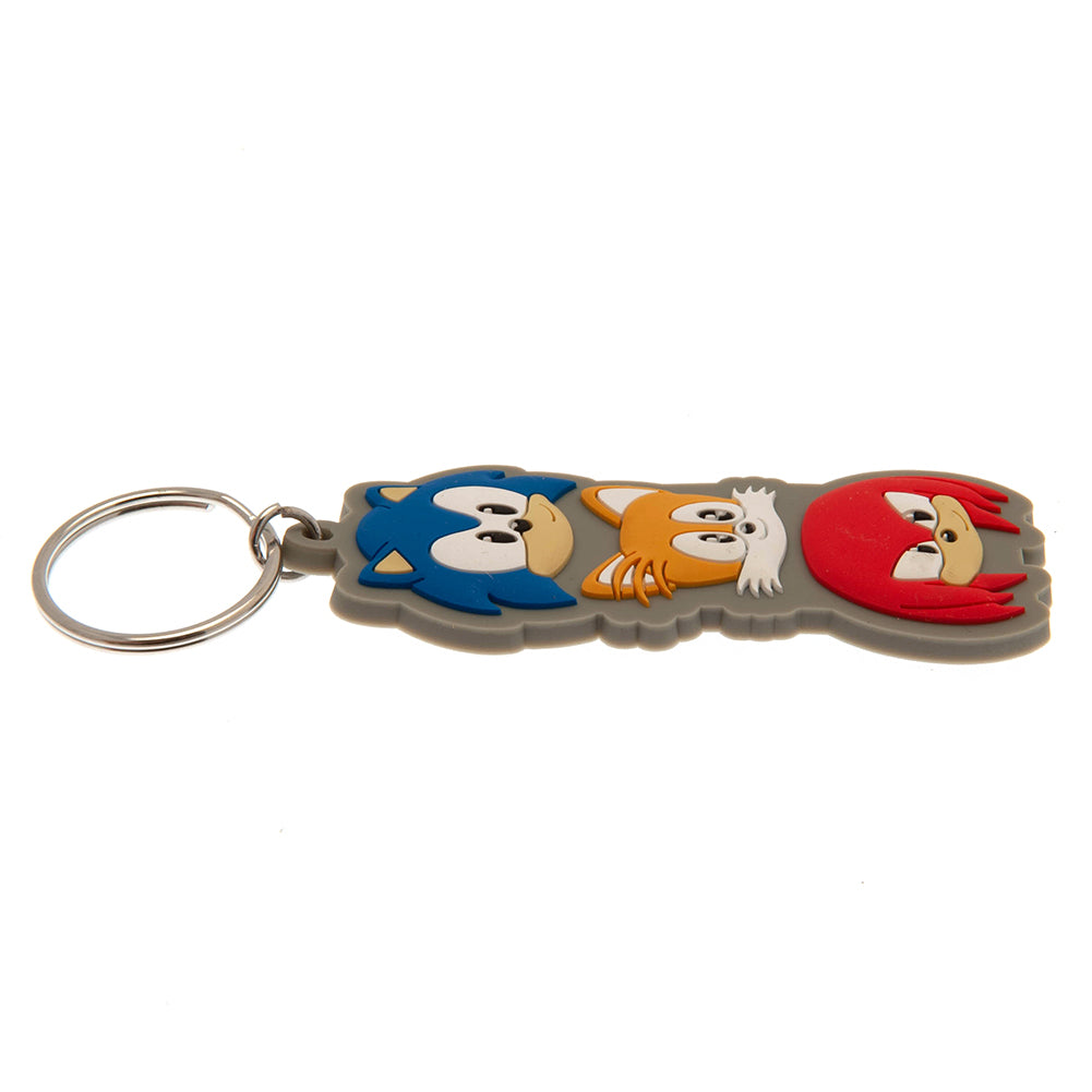 Sonic The Hedgehog Group PVC Keyring LKT Sport Soft, durable 5mm thick PVC Keyring with a split ringBright, colourful and highly detailedIdeal for attaching to keys, bags, belts and other itemsWipe cleanOfficial licensed productApprox 75mm x 25mm Keychain